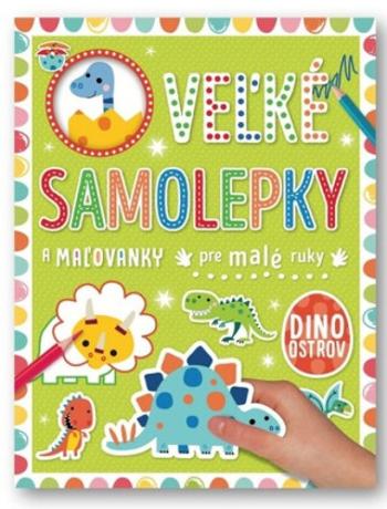 Velké samolepky a omalovánky pre malé ruky Dino ostrov