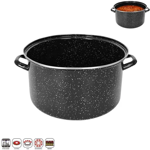 Kastrol smalt hnědý LEM 15 l - ORION