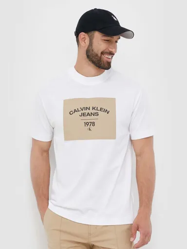 Calvin Klein pánské bílé tričko J30J324230 XL