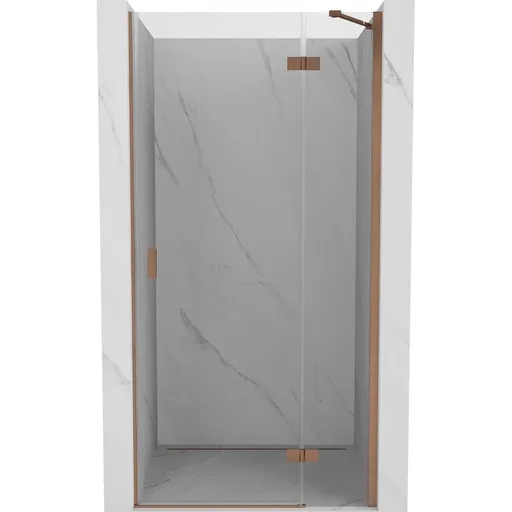 MEXEN/S Mist-H sprchové dveře křídlové pravé 100, transparent, měď kartáčovaná 8A5-100-000-65-00-P