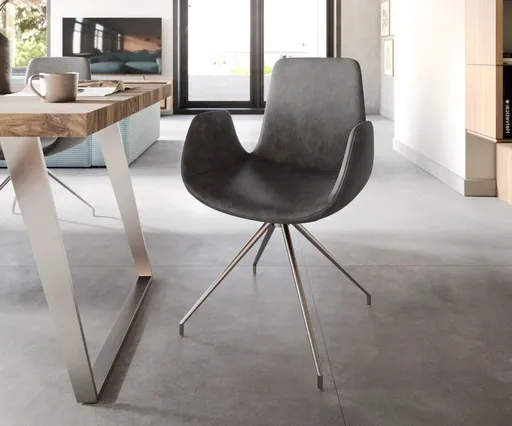 Jídelní židle Ilia-Flex křížová podnož zúžená nerezová ocel