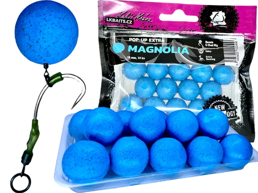 Lk baits plovoucí boilie pop-up extra magnolia limitovaná edice - 14 mm 18 ks
