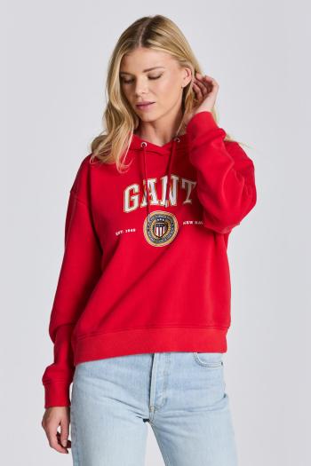 MIKINA GANT D1. CREST SHIELD HOODIE BRIGHT RED