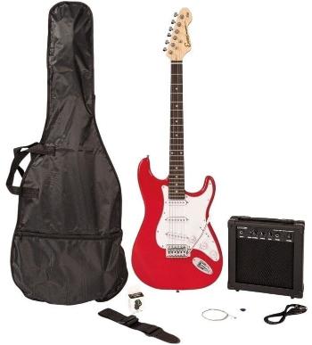 Encore E60 Blaster Pack Gloss Red Finish Elektrická kytara