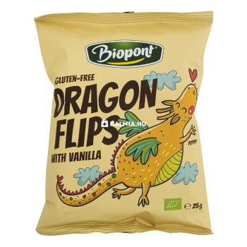 Biopont Dragon flips Bio Kukorica snack vaníliás ízesítésű 25 g
