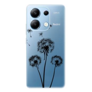 Odolné silikonové pouzdro iSaprio - Three Dandelions - black - Xiaomi Redmi Note 13