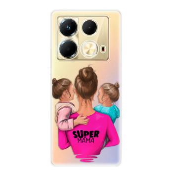 Odolné silikonové pouzdro iSaprio - Super Mama - Two Girls - Infinix Note 40