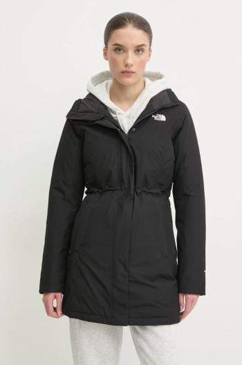 Péřová bunda The North Face Brooklyn dámská, černá barva, zimní, NF0A4M8X4H01