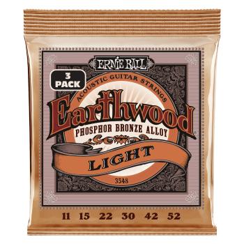 Ernie Ball 3548 Earthwood Phosphor Bronze Light 3 Pack