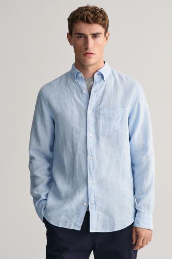 KOŠILE GANT REG LINEN SHIRT CAPRI BLUE