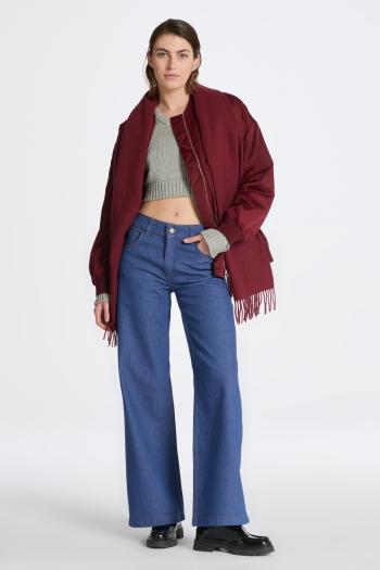 DŽÍNY GANT WIDE LEG BRIGHT BLUE JEANS MID BLUE