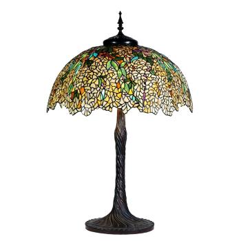 Barevná stolní lampa Tiffany Betania - Ø 56x83 cm E27/Max 3x60W 5LL-6348