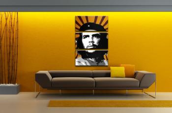 Ručně malovaný POP Art Che Guevara 3 dílný 80x120cm