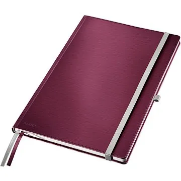 LEITZ Style A4, 80 listů, linkovaný, tvrdé desky, červený (44750028)