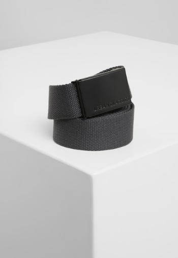 Urban Classics Canvas Belts charcoal/black - UNI