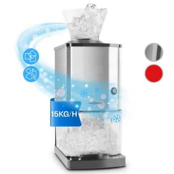 OneConcept Icebreaker, drtič ledu, 15 kg/h, 3,5 l, zásobník na led, nerezová ocel