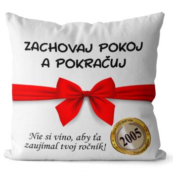 Vankúš Zachovaj pokoj (Veľkosť: 55 x 55 cm, rok: 2005)