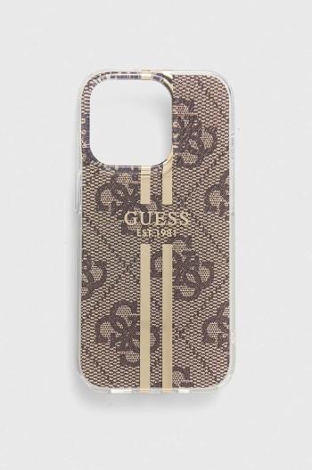 Obal na telefon Guess Phone 15 Pro 6.1" hnědá barva