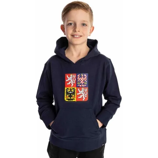 Kappa LOGO NATHAN ČR JR Dětská mikina, tmavě modrá, velikost 6Y