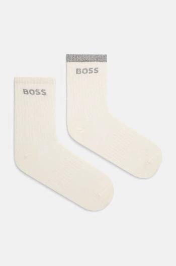 Ponožky BOSS 2-pack dámské, béžová barva, 50524401