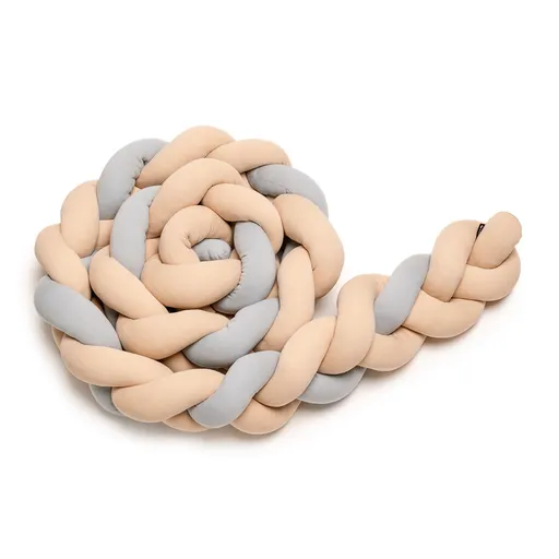 T-tomi Pletený mantinel 360 cm Beige + Grey