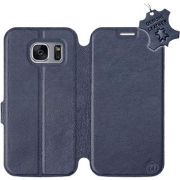 Flip pouzdro na mobil Samsung Galaxy S7 Edge - Modré - kožené -   Blue Leather (5903226521104)