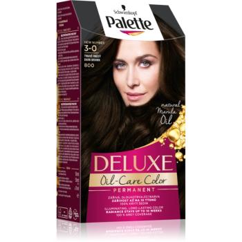 Schwarzkopf Palette Deluxe permanentní barva na vlasy odstín 3-0 800 Tmavě hnědý 1 ks