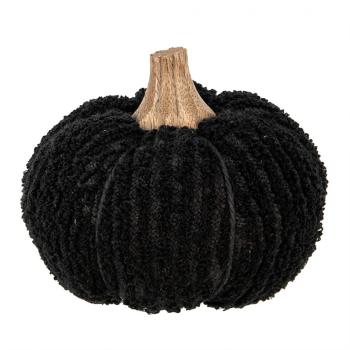 Černá látková dekorace dýně Pumpkin - Ø 12*10 cm 65398