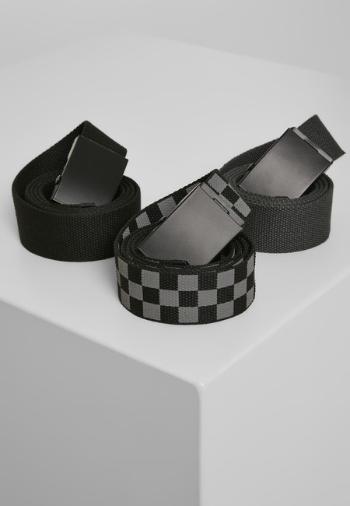 Urban Classics Belts Trio gry blk/blk+blk/blk+cha/blk - S/M