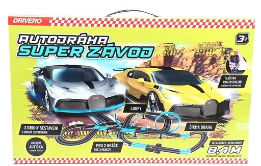 DRIVERO Autodráha super závod 8,4m Bugatti