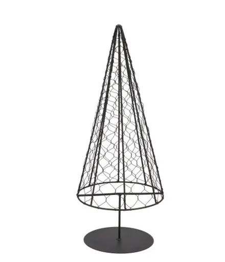 Černý antik kovový drátěný vánoční stromek Tree L - Ø 18*47 cm 920660