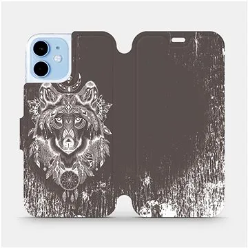 Flipové pouzdro na mobil Apple iPhone 12 mini - V064P Vlk a lapač snů (5903516372881)