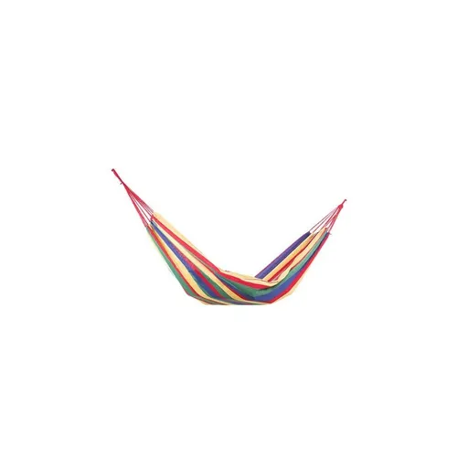 Houpací bavlněná skládací síť, červeno-žlutá, 260x80cm