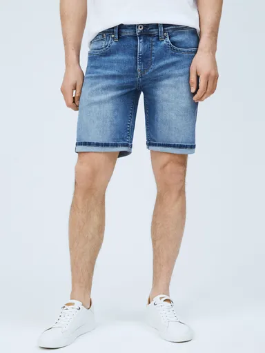 Pepe Jeans pánské modré džínové šortky Hatch PM800708HG7000 34