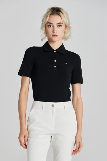 POLOKOŠILE GANT SLIM COT/ELA SS POLO BLACK