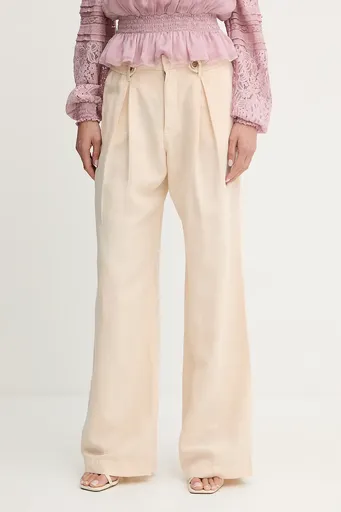 Kalhoty s příměsí lnu Guess SHAYE