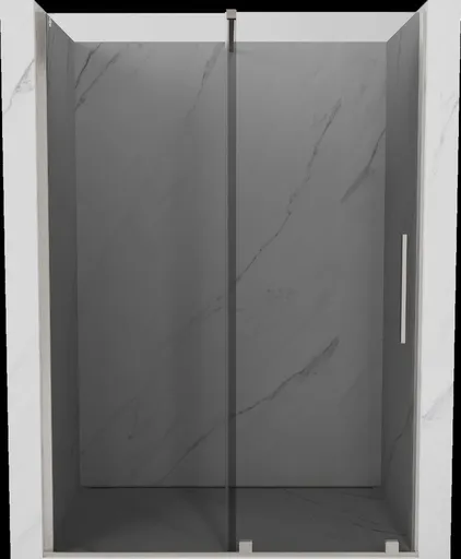 MEXEN/S Velar posuvné sprchové dveře 130, grafit, nikl kartáčovaný 871-130-000-41-97