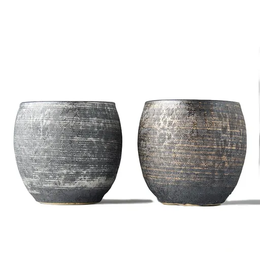 Set hrnků na saké Sho-chu stříbrá a bronzová 2 ks MIJ