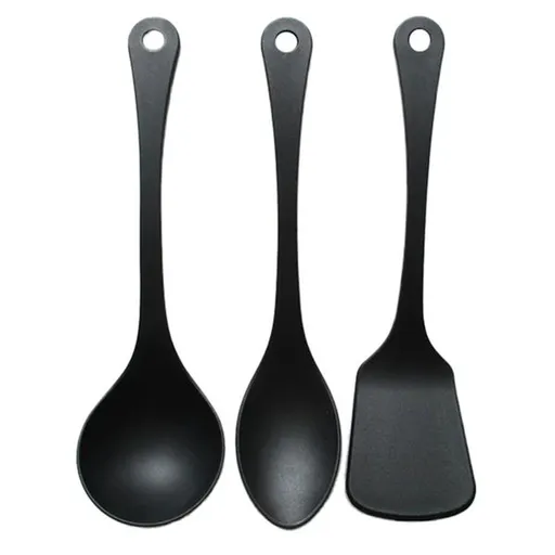 TORO Sada plastového náčiní KITCHISIMO Nero 3ks