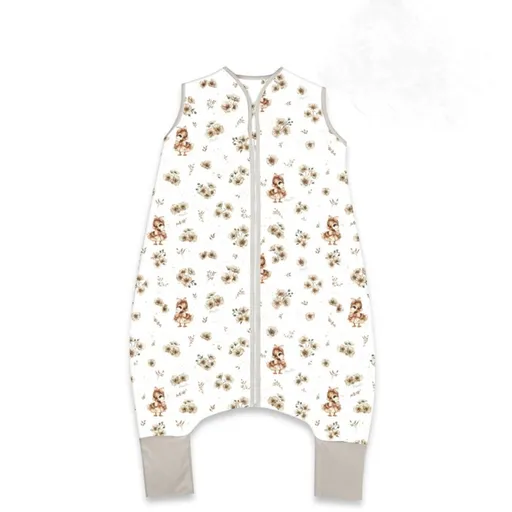 Miminu Letní spací vak se zahrnovacími nohavičkami, bavlna, Kačenky - bílá, béžová, M