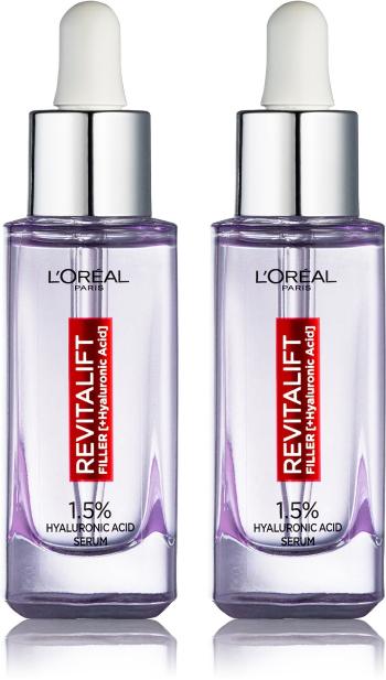 Arcápoló szérum L'ORÉAL PARIS Revitalift Filler Ránctalanító szérum 2 × 30 ml