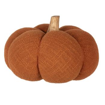 Oranžová textilní dekorace dýně Pumpkin - Ø 20*14 cm 65247