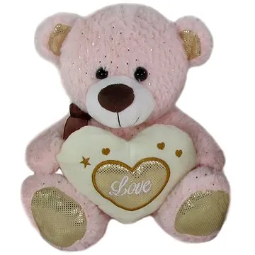 Medvídek Srdíčko Růžový - 23 cm (8594162332847)