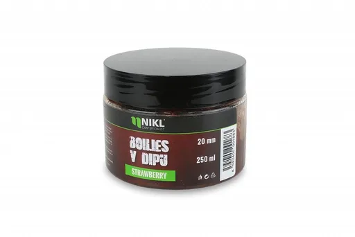 Nikl Boilies v dipu Strawberry 250g,Nikl Boilies v dipu Strawberry 250g