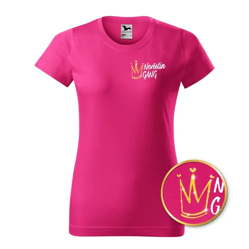 Bontis Tričko Tým nevěsty TŘPYTIVÁ KORUNKA - Purpurová | 2XL