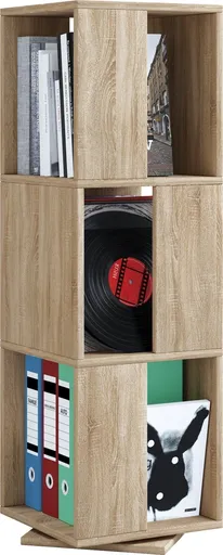 VCM Dřevěná otočná skřínka Stifta XL, sonoma dub