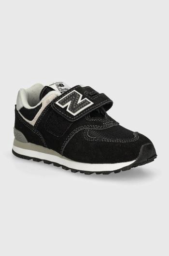 Dětské sneakers boty New Balance 574 černá barva, PV574EVB