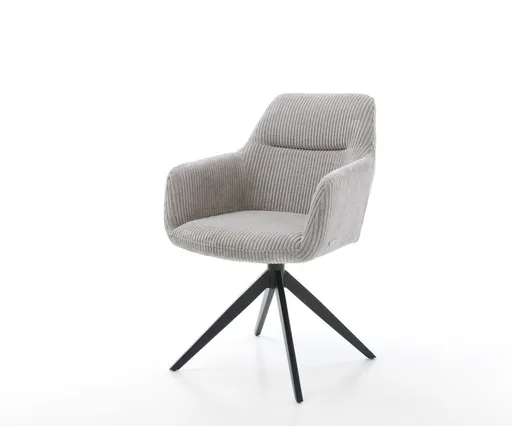 Otočná židle Pejo-Flex Cord Stříbrnošedá Křížový rám široký