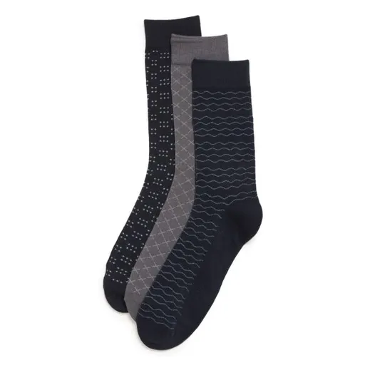 BLEND BHMAKENNA 3PK Pánské ponožky, černá, velikost