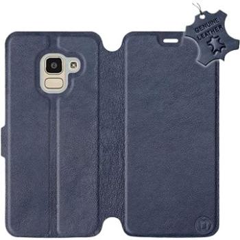 Flip pouzdro na mobil Samsung Galaxy J6 2018 - Modré - kožené -   Blue Leather (5903226521241)